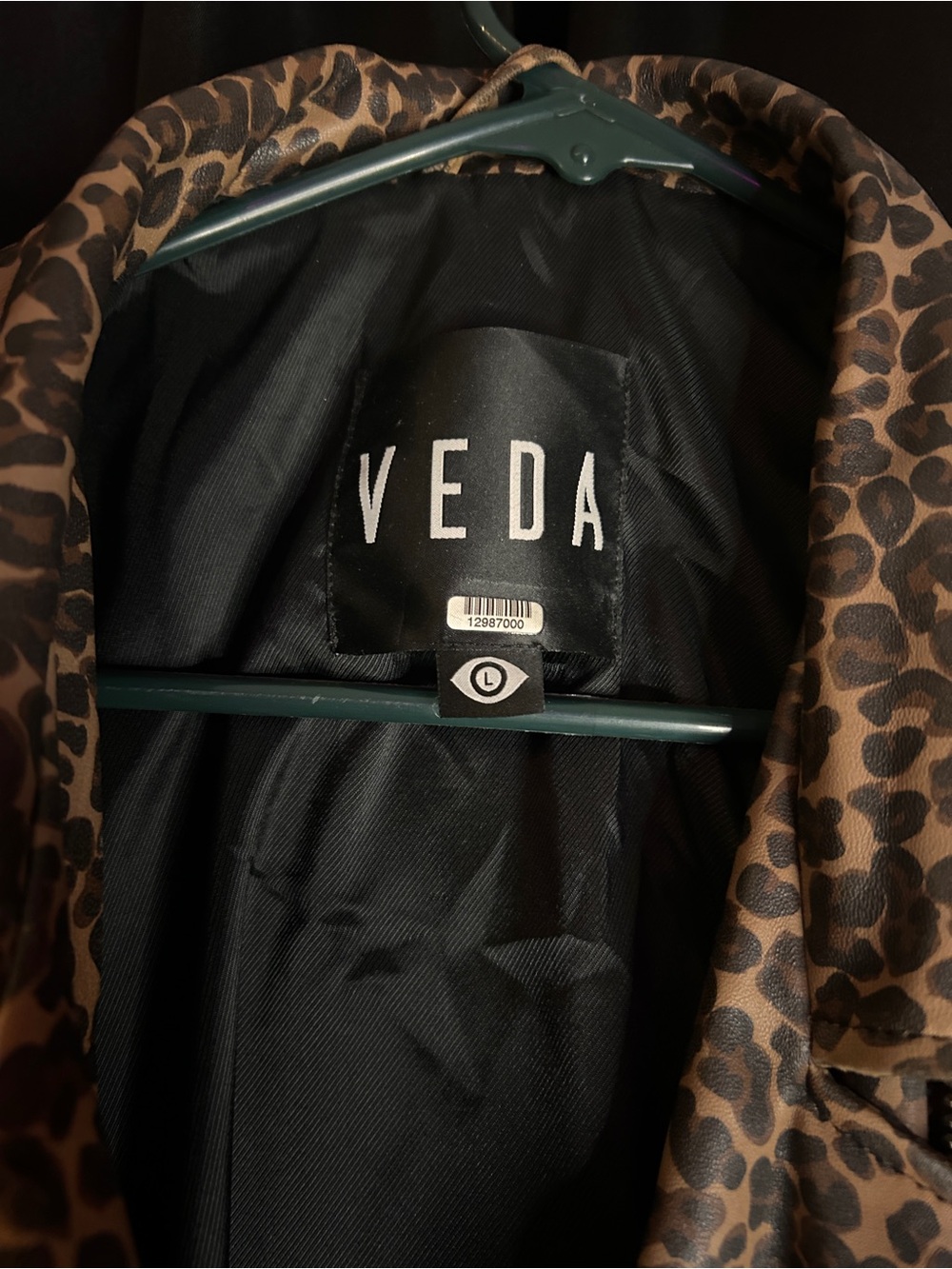 Veda Leopard-Print Moto Jacket in Brown - Picture 3 of 6